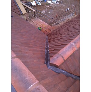 clay tiles with lead valleys